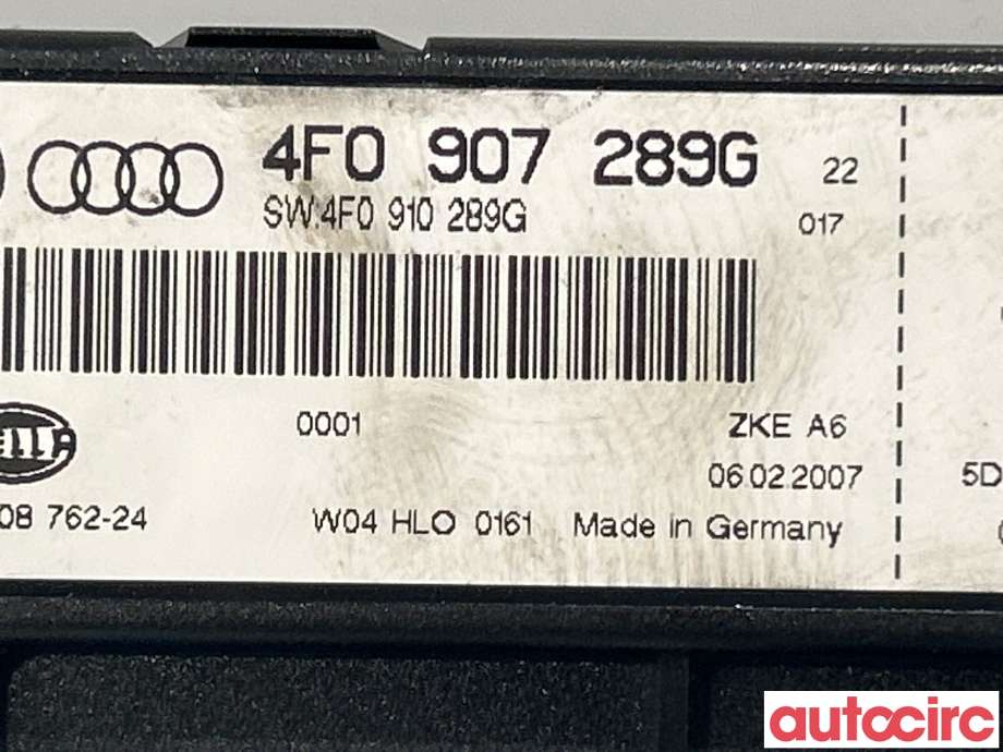 Styreenhet comfort (BCM) til Audi A6 2005-2008 (Type III, Fase 1) (C6) (C6) (AUDI|4F0910289K)