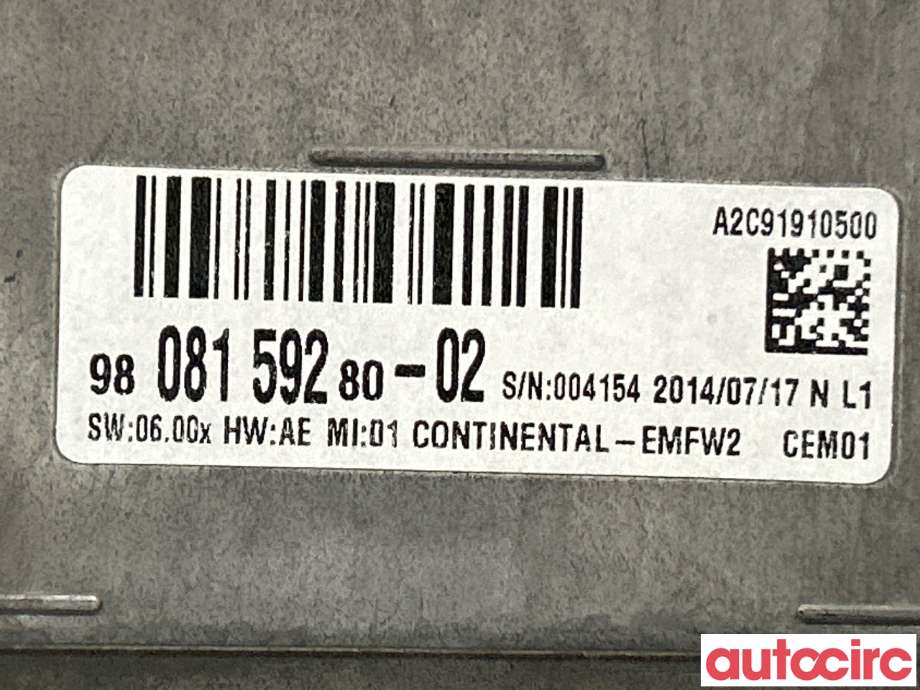 Instrument kjørecomputer til Peugeot 508 2014-2018 (Type I, Fase 2)  (PEUGEOT|9808159280)