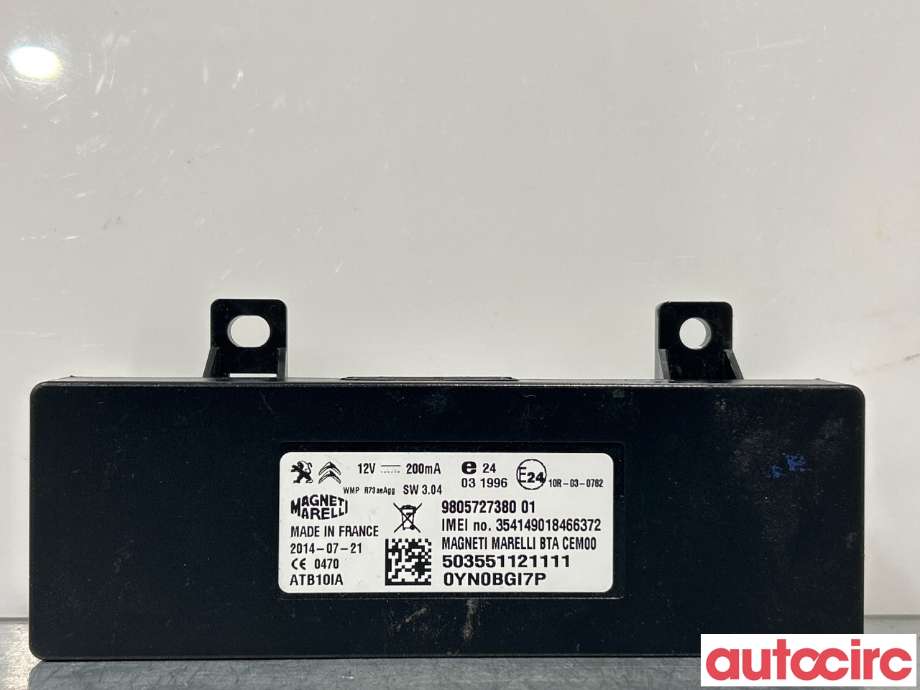 Styreenhet bluetooth til Peugeot 508, 2014-2018 (Type I, Fase 2)  (PEUGEOT|9805727380)