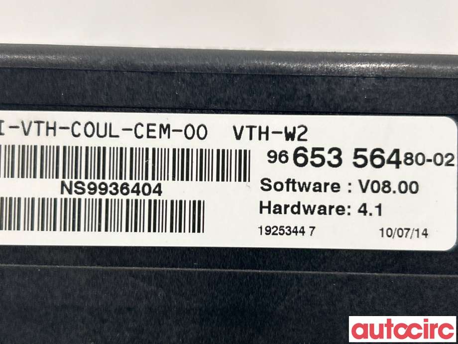 Multimedia display (MCU - Media Controller Unit) til Peugeot 508 2014-2018 (Type I, Fase 2)  (PEUGEOT|6155JT|9812713180)