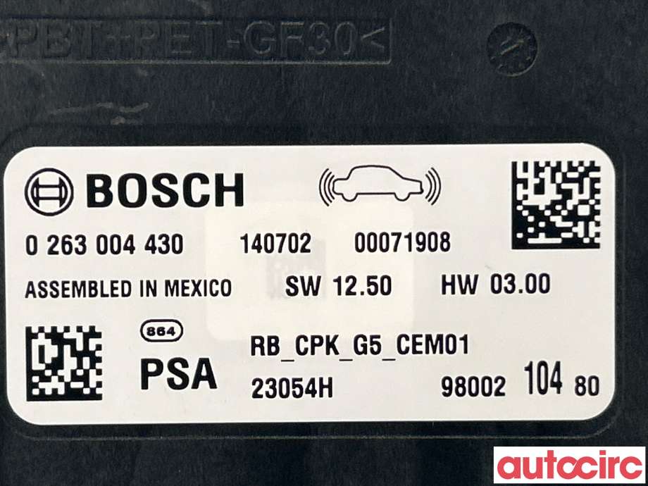 Styreenhet parkering til Peugeot 508 2014-2018 (Type I, Fase 2)  (PEUGEOT|1613711880)
