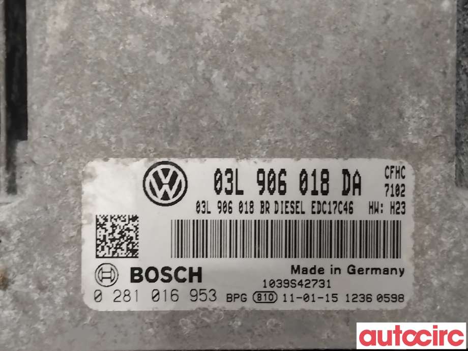 Styreenhet motor til Škoda Octavia 2009-2013 (Type II, Fase 2)  (SKODA|03L906018DA|0281016953)