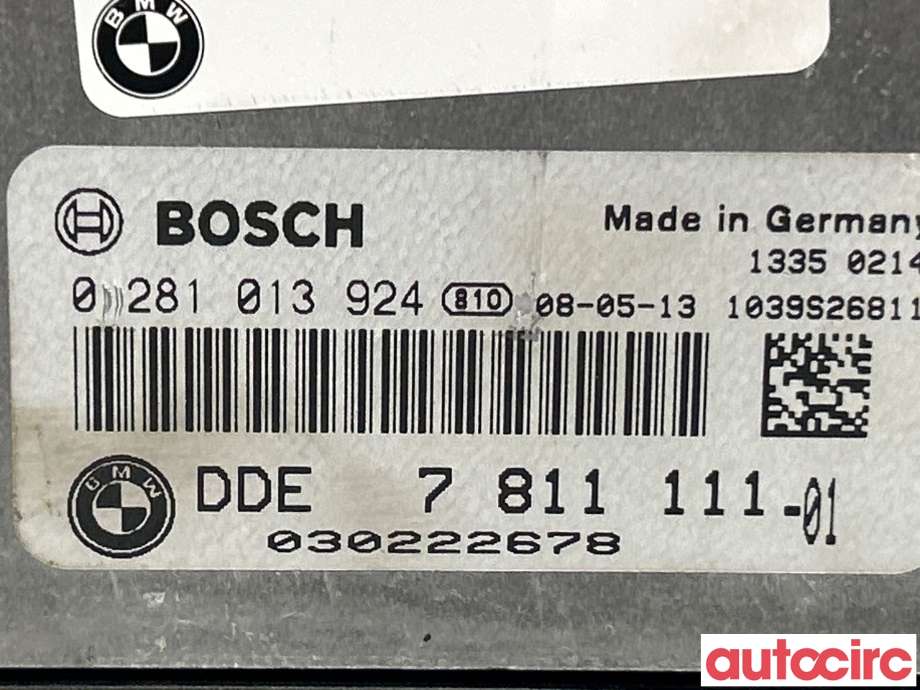 Styreenhet motor til BMW X3 2007-2010 (Fase 2) (E83) (E83) (BMW|12145A48DA9|0281013924|7811111)