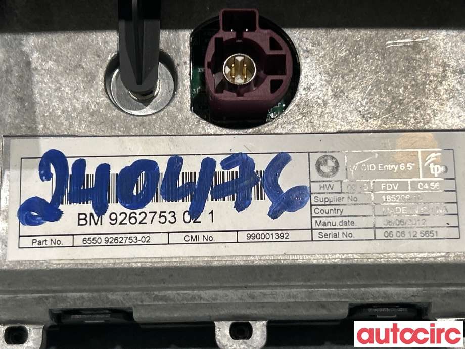 Instrument kjørecomputer til BMW 3-Serie 2012-2018 (F30/F31/F34) (F30/F31/F34) (BMW|65509270393)