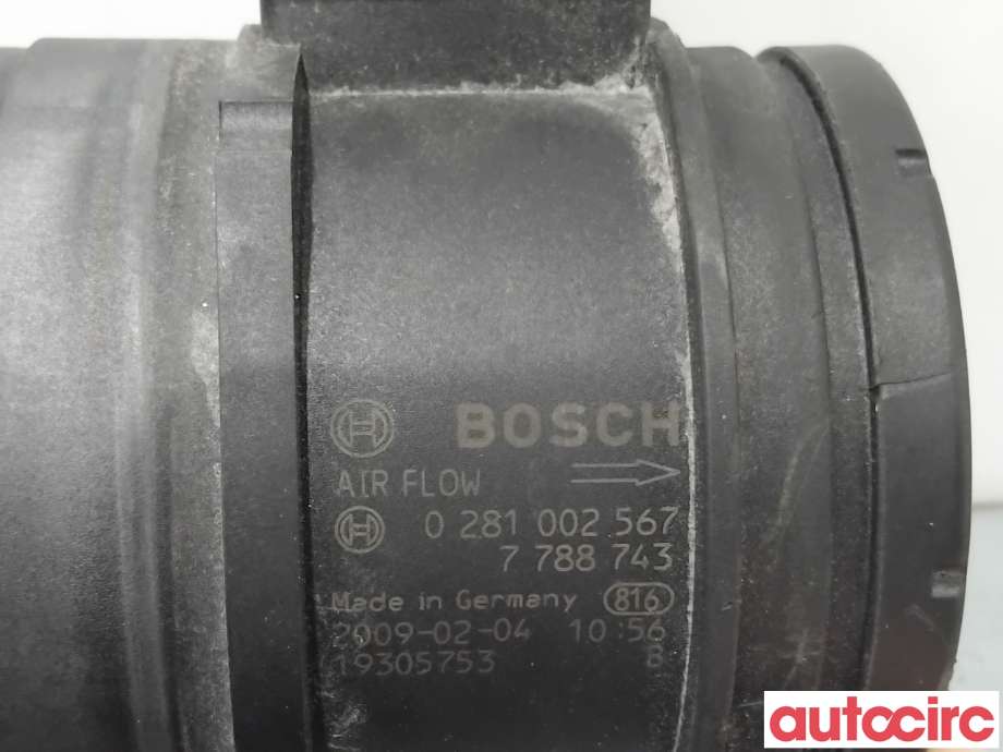 Luftmengde/luftmassemåler til BMW 3-Serie 2005-2011 (E90/E91/E92/E93) (E90/E91/E92/E93) (BMW|13628509724|0281002567|7788743)