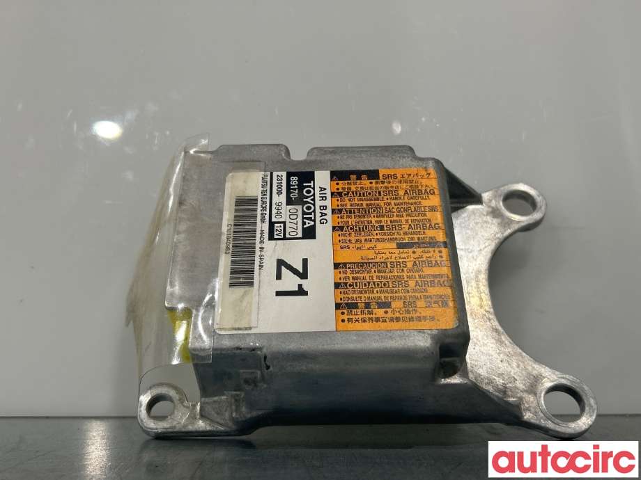 Airbag elektronikk til Toyota Yaris, 2014-2020 (Type III, Fase 2)  (TOYOTA|891700D770)
