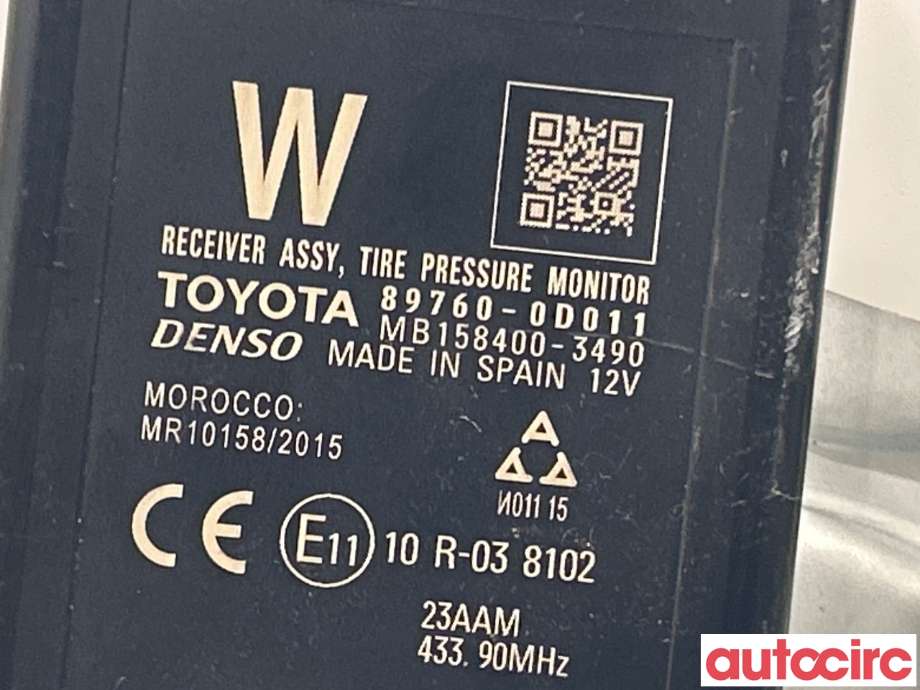 Sensor dekktrykk til Toyota Yaris 2014-2020 (Type III, Fase 2)  (TOYOTA|897600D011)