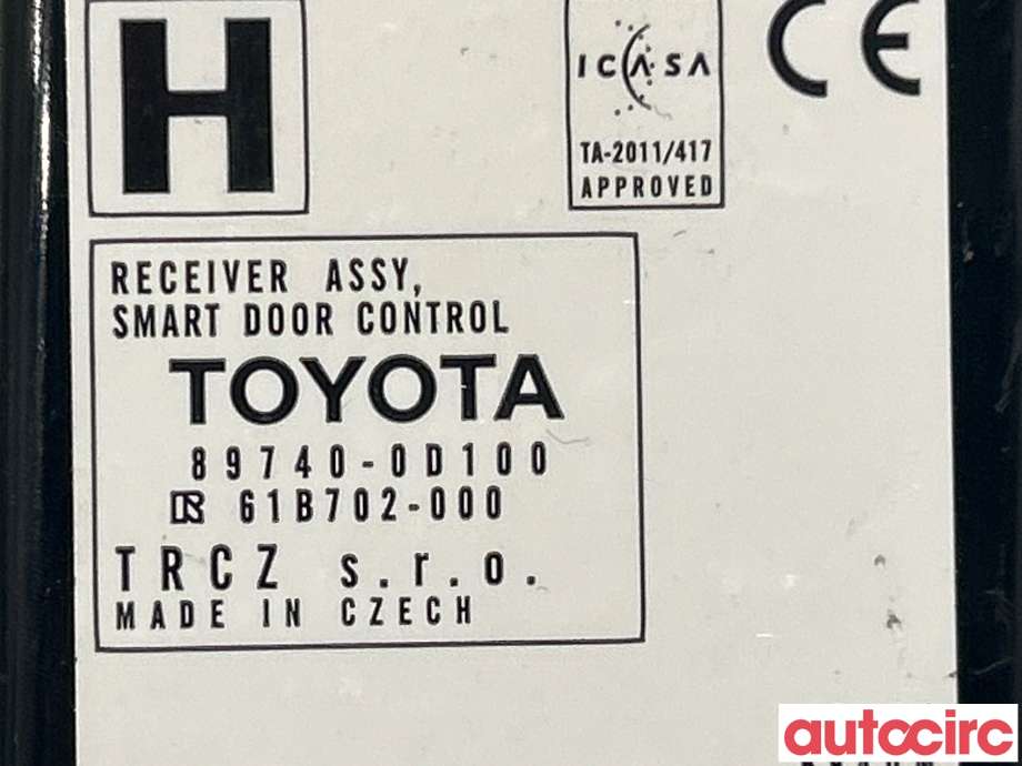 Styreenhet sentrallås til Toyota Yaris 2014-2020 (Type III, Fase 2) (TOYOTA|897400D100)