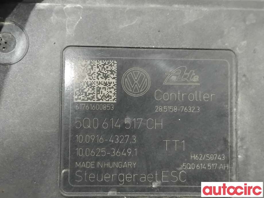 ABS sentral til Škoda Superb 2015-->> (Type III)  (SKODA|5Q0614517CH|100916-43273|5Q0614517FM)