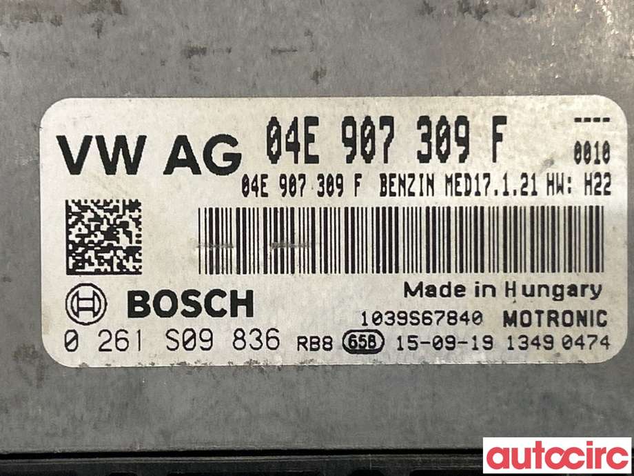 Styreenhet motor til VW Passat 2015-2019 (Fase 1) (B8) (B8) (VOLKSWAGEN|04E906023AH|0261S09836|04E907309F)