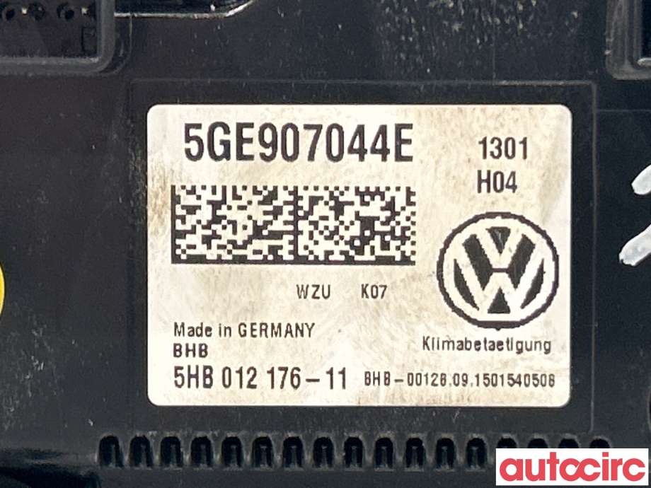 Varmeapparat betjening til VW Passat 2015-2019 (Fase 1) (B8) (B8) (VOLKSWAGEN|5GE907044AL)
