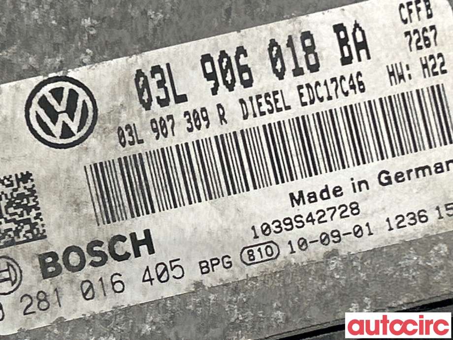 Styreenhet motor til VW Golf VI 2008-2012  (VOLKSWAGEN|03L906018BA|0281016405)