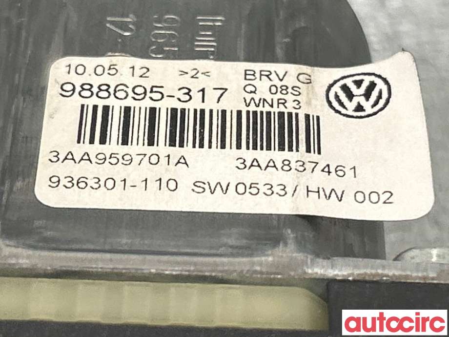 Ruteheis venstre foran til VW Passat 2011-2015 (B7) (B7) (VOLKSWAGEN|3AA959701A|988695-317|3AA988701)