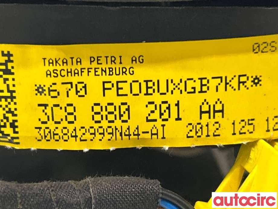 Airbag rattpute til VW Passat 2011-2015 (B7) (B7) (VOLKSWAGEN|3C8880201AH||3C8880201AA)