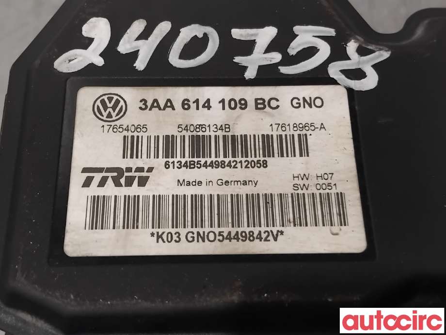 ABS sentral til VW Passat 2011-2015 (B7) (B7) (VOLKSWAGEN|3AA614109BC|54086134B|3AA614109BS)