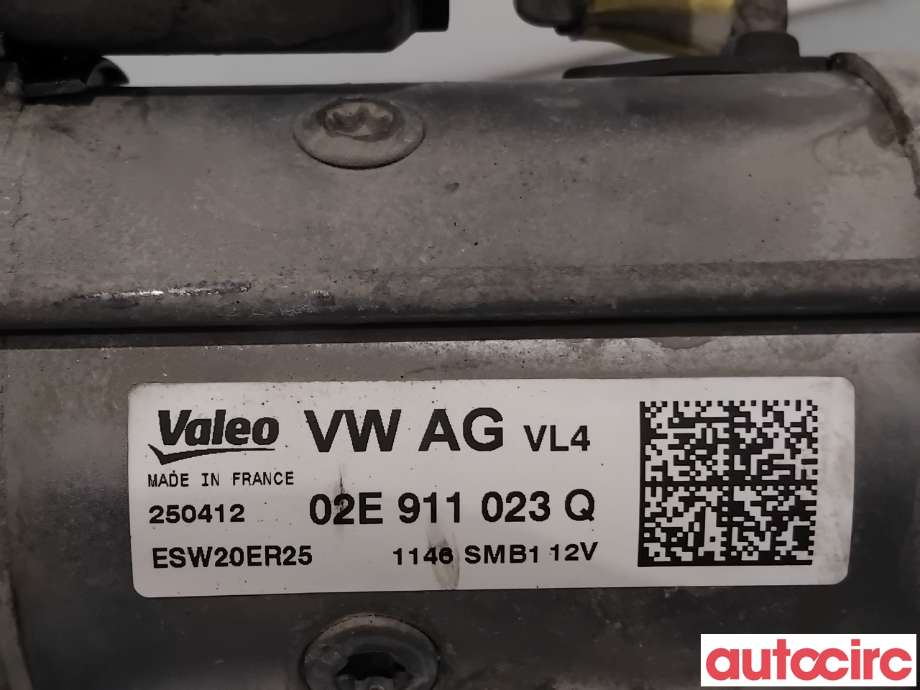 Starter diesel til VW Passat 2011-2015 (B7) (B7) (VOLKSWAGEN|02E911023QX|ESW20ER25|02E911023Q)