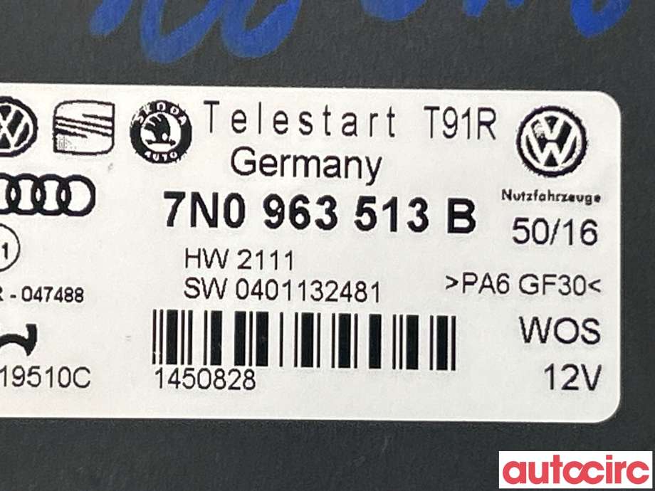 Styreenhet klima/aircondition til VW Caddy 2015-2020 (Type III, Fase 3)  (VOLKSWAGEN|7N0963513B)