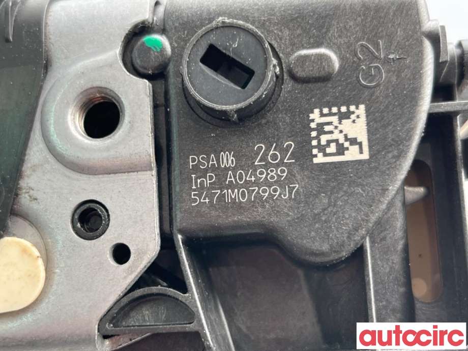 Låsekasse venstre bak til Peugeot 508 2011-2014 (Type I, Fase 1) (PEUGEOT|9137W6|PSA006262|9819263280)