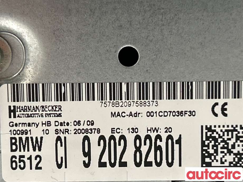 Bilstereo til BMW 3-Serie 2005-2011 (E90/E91/E92/E93) (E90/E91/E92/E93) (BMW|65129199905)