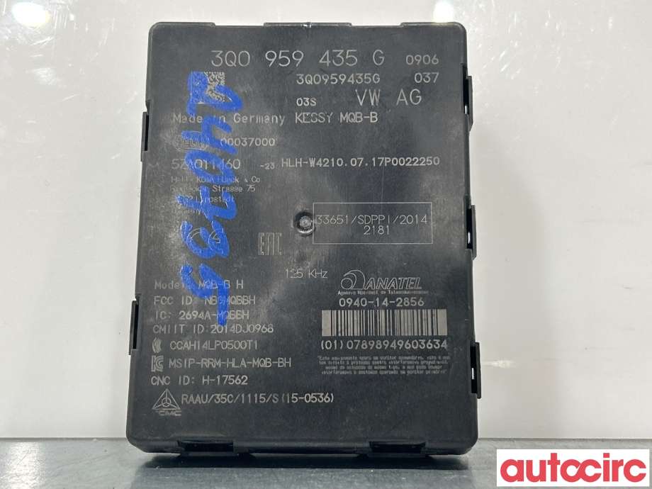 Styreenhet nøkkelfri/keyless til Škoda Superb 2015-->> (Type III)  (SKODA|3Q0959435G)