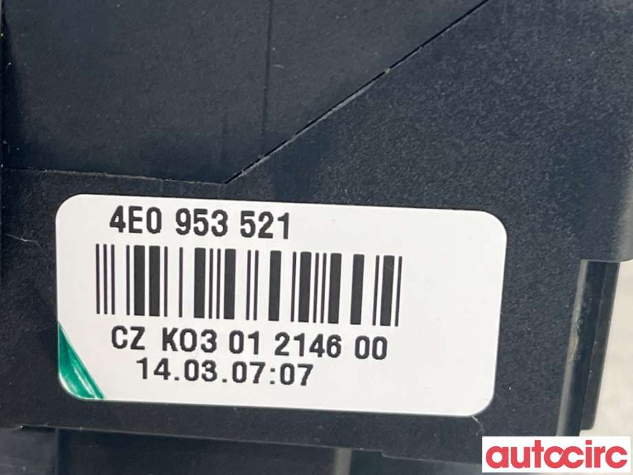 Bryter cruise control til Audi A6 2005-2008 (Type III, Fase 1) (C6) (C6) (AUDI|4E0953521B||4E053521)