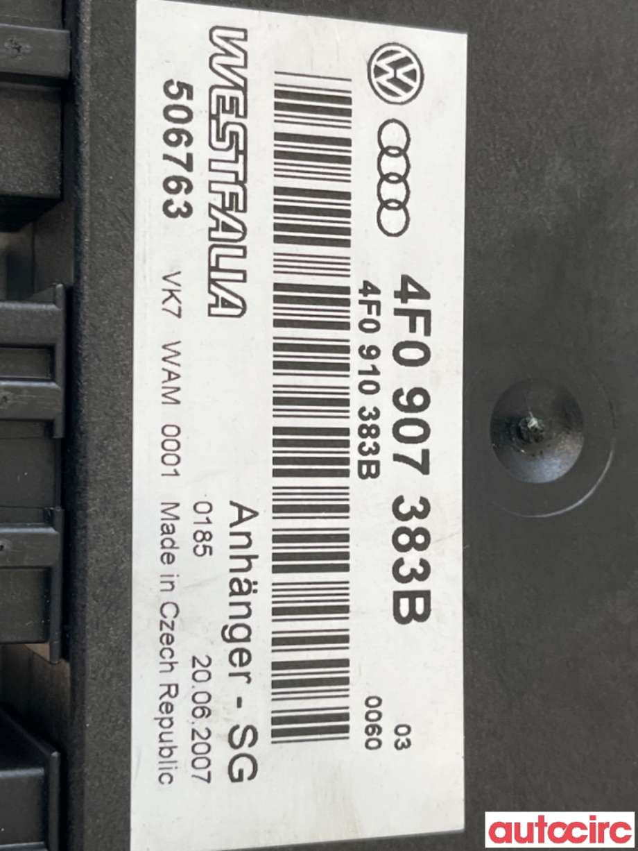 Styreenhet hengerfeste til Audi A6 2005-2008 (Type III, Fase 1) (C6) (C6) (AUDI|4F0907383D|506763|4F0907383C)
