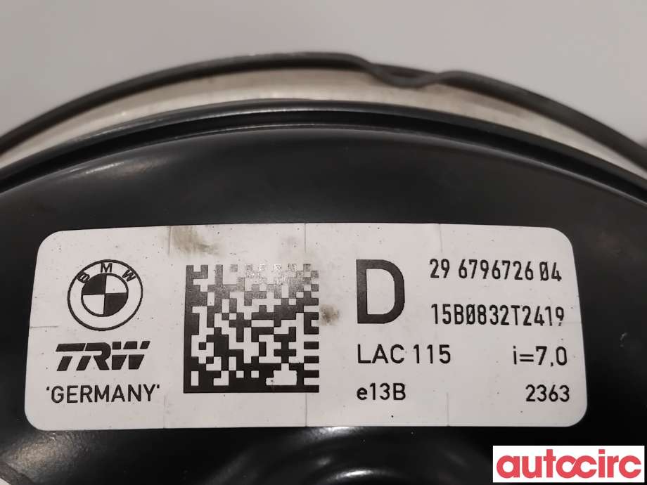Bremsekraft-forsterker til BMW 5-Serie 2010-2017 (F10/F11) (F10/F11) (BMW|34336792956||6796726)