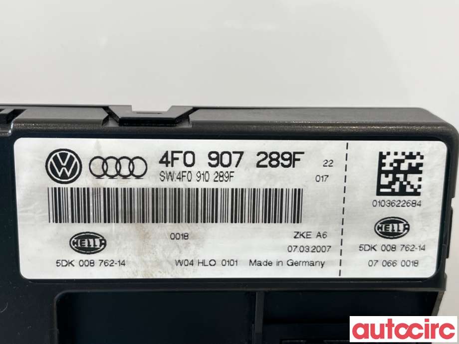 Styreenhet comfort (BCM) til Audi A6 2005-2008 (Type III, Fase 1) (C6) (C6) (AUDI|4F0910289K||4F097289F)