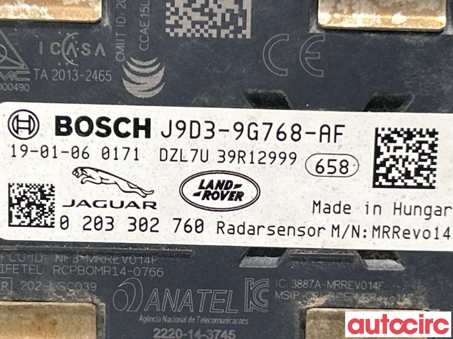 Sensor radar til Jaguar I-PACE 2018-->>  (JAGUAR|T4K4056)