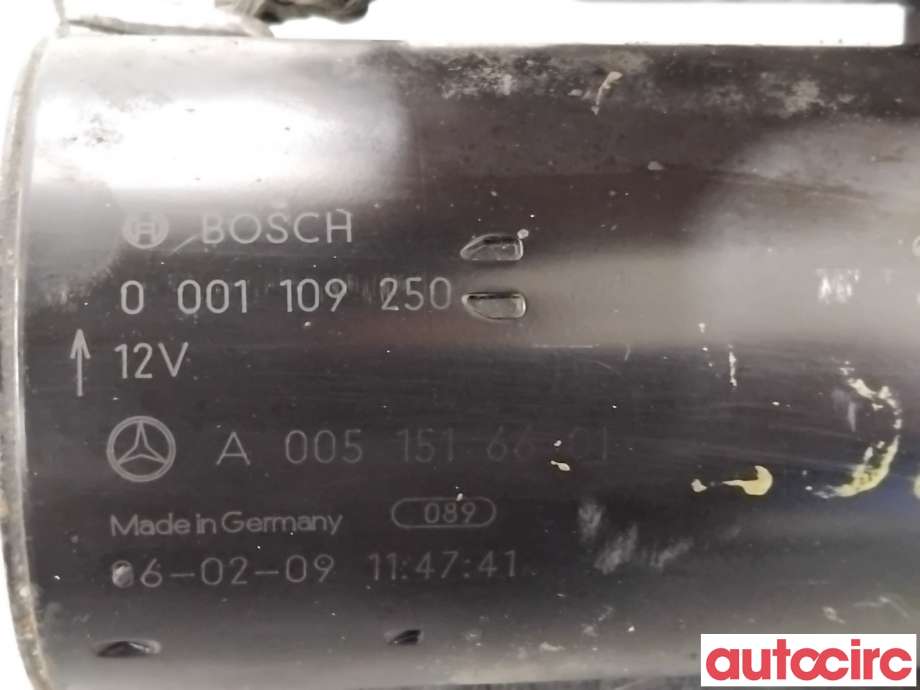 Starter diesel til Mercedes E-Klasse 2006-2009 (Fase 2) (W211) (W211) (MERCEDES|A0051516601|0001109250)