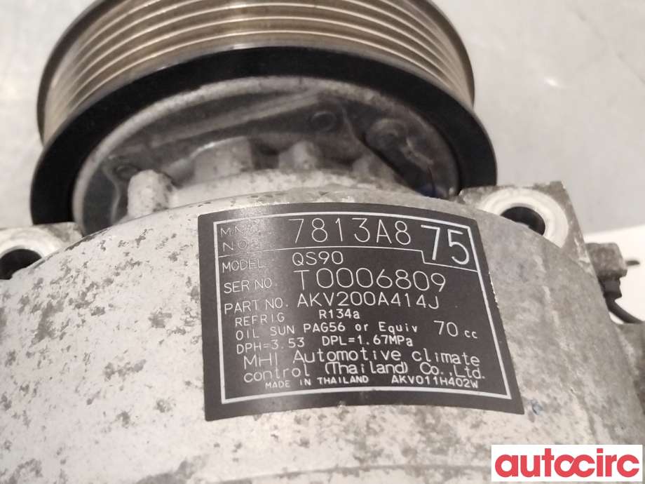 Aircondition kompressor til Mitsubishi Outlander 2015-->> (Type III, Fase 2)  (MITSUBISHI|7813A875|AKV200A414J)
