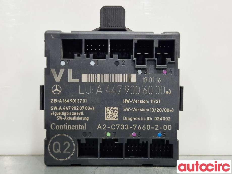 Styreenhet dør venstre foran til Mercedes Vito 2014-->> (W447) (W447) (MERCEDES|A4479007706||A4479006000)