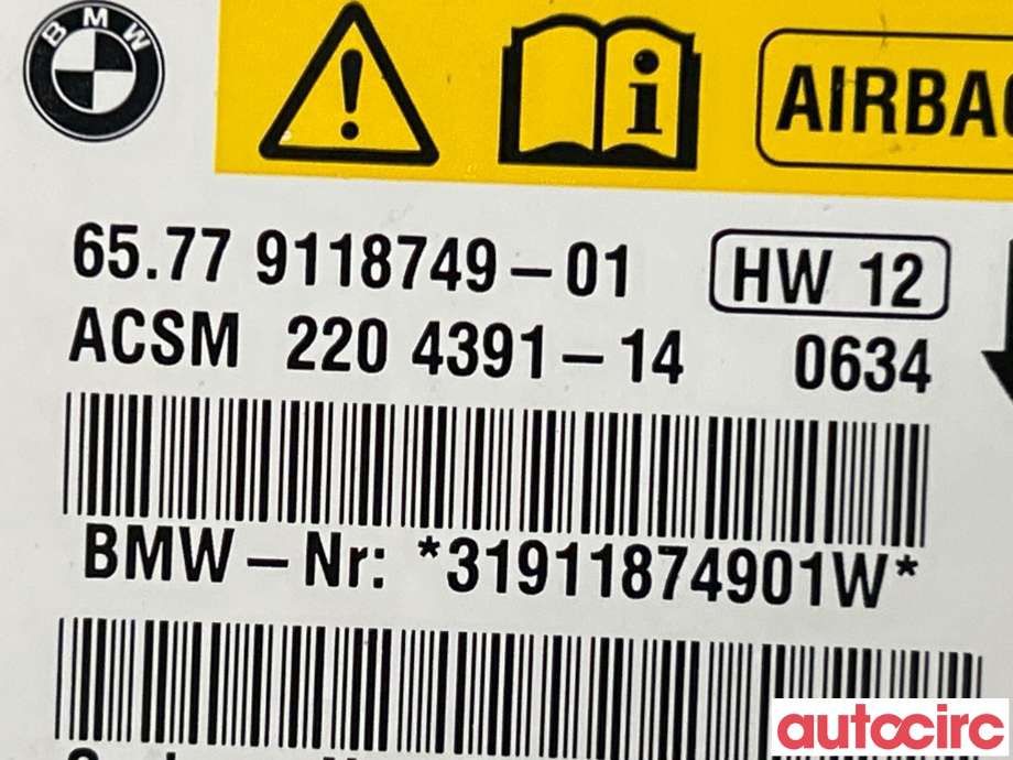 Airbag elektronikk til BMW 5-Serie 2003-2010 (E60/E61) (E60/E61) (BMW|65779172018)