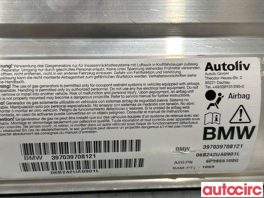 Airbag passasjer til BMW 5-Serie 2003-2010 (E60/E61) (E60/E61) (BMW|72127039708)