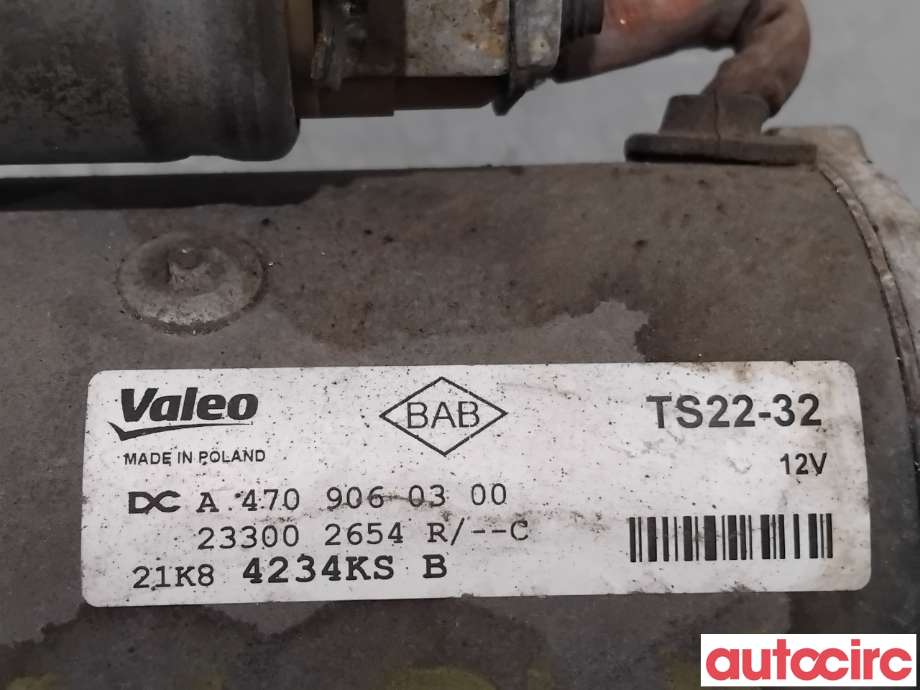 Starter diesel til Nissan Navara 2016-->> (D23) (D23) (NISSAN|2330000Q3E|TS22-32|233002654R)