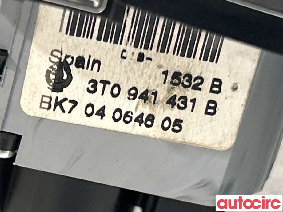 Bryter lys til Škoda Superb 2008-2015 (Type II)  (SKODA|3T0941431B)
