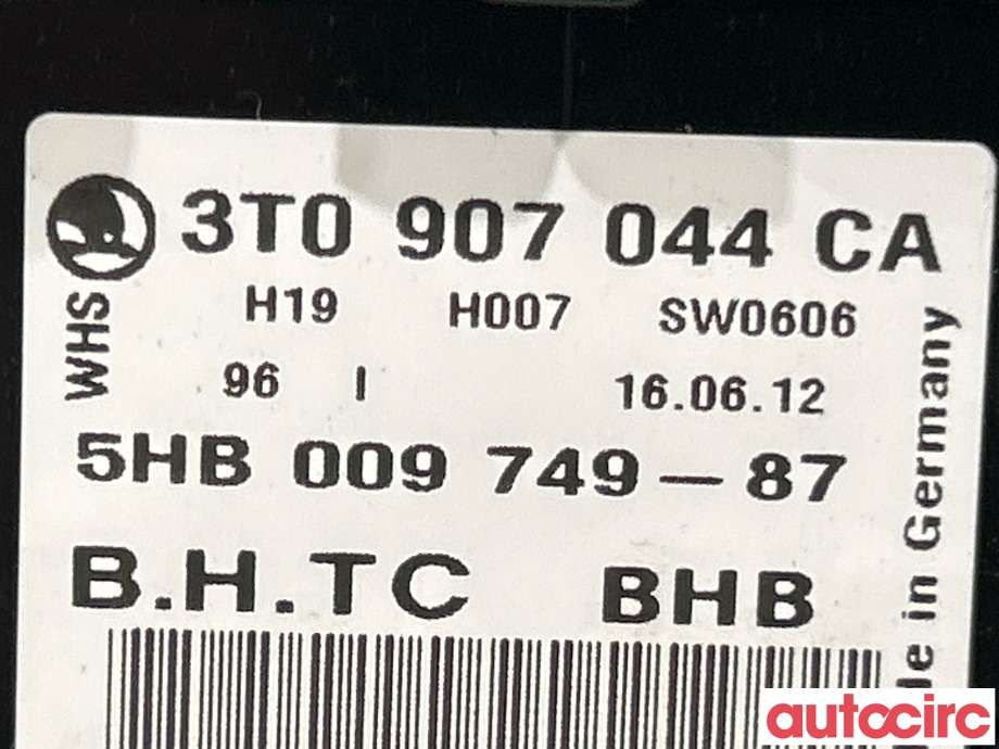 Varmeapparat betjening til Škoda Superb 2008-2015 (Type II)  (SKODA|3T0907044CA)