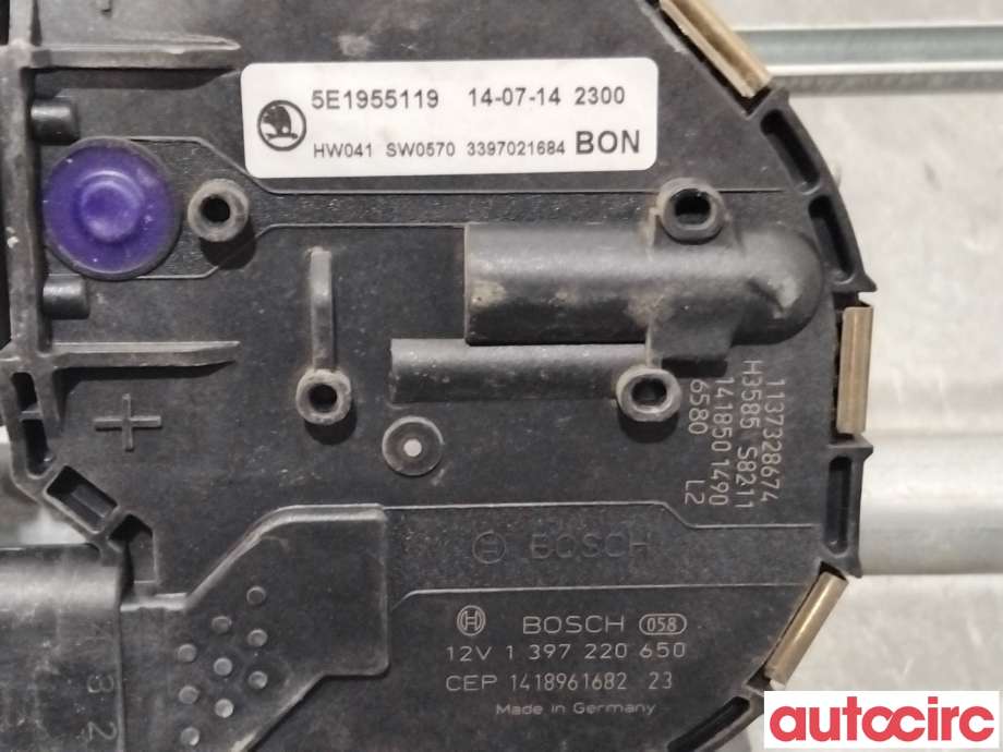 Viskermotor frontrute til Škoda Octavia 2013-2016 (Type III, Fase 1)  (SKODA|5E1955023A|1397220650|5E1955023B)
