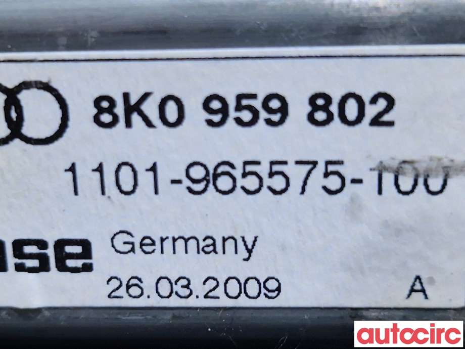 Ruteheis høyre foran til Audi Q5 2008-2012 (Type I, Fase 1)  (AUDI|8T0959802A|1101-965575-100)