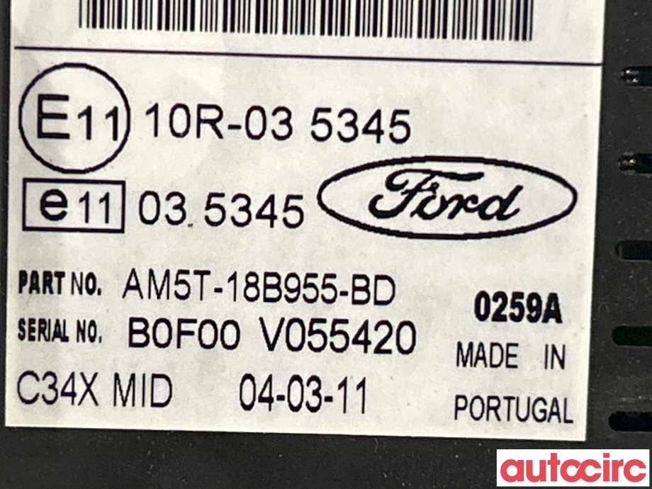 Instrument kjørecomputer til Ford Focus 2011-2014 (Type III, Fase 1)  (FORD|1940785)