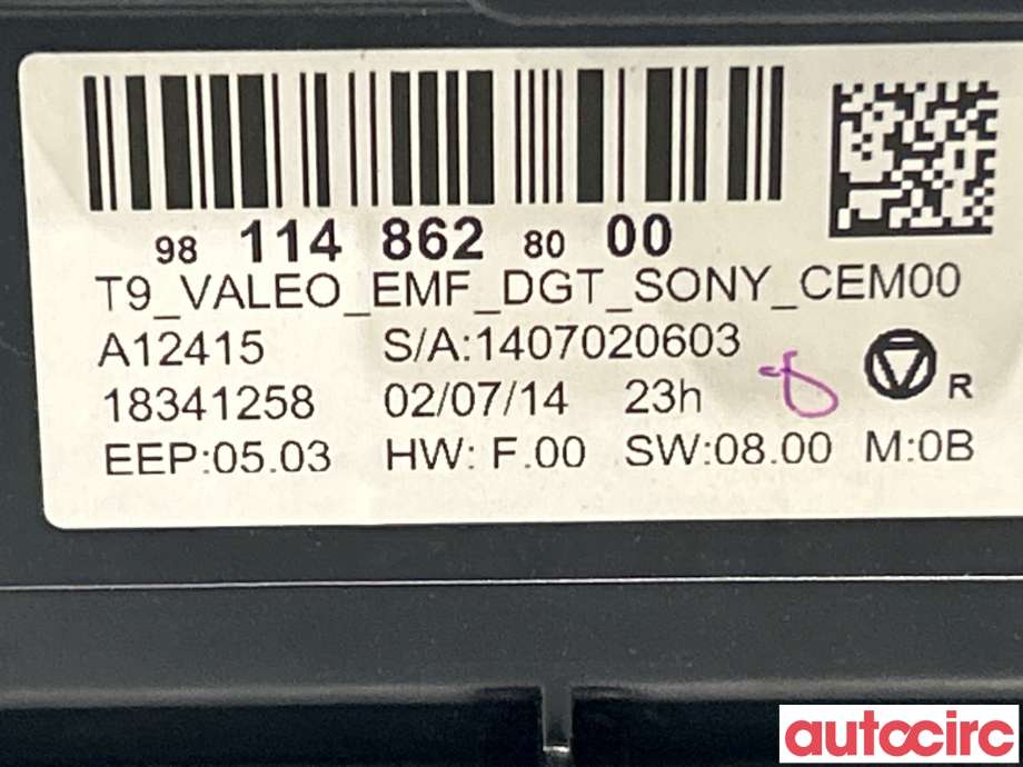 Instrument kjørecomputer til Peugeot 308 2013-2021 (Type II)  (PEUGEOT|9811486280)