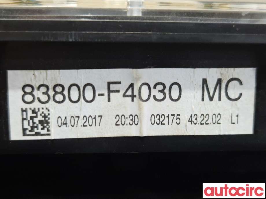 Instrumentpanel til Toyota C-HR 2016-->>  (TOYOTA|55410F4010|83800-F4030)