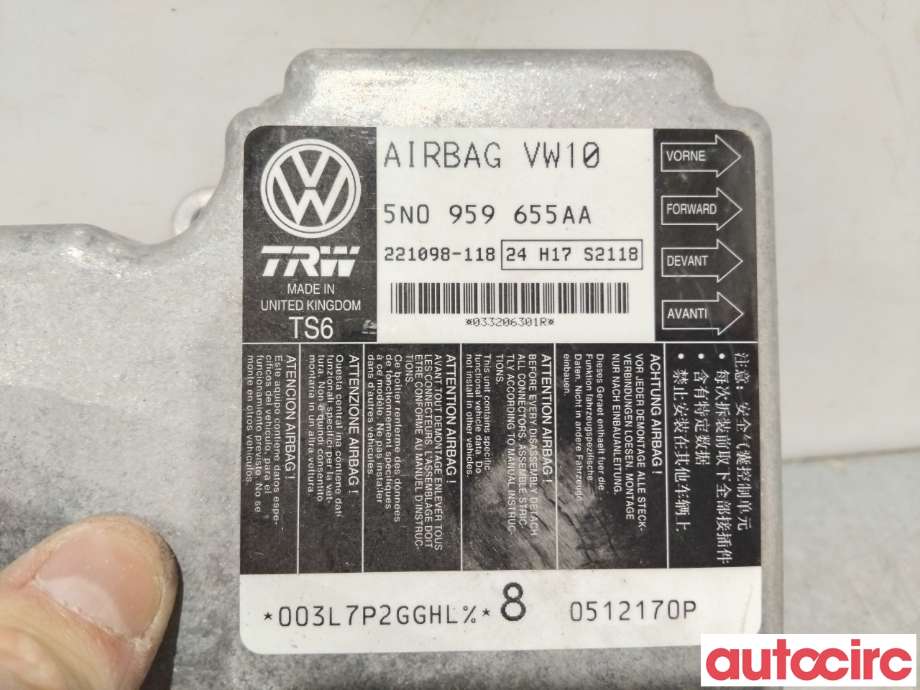 Airbag elektronikk til VW Passat 2011-2015 (B7) (B7) (VOLKSWAGEN|5N0959655AA|221098-118)