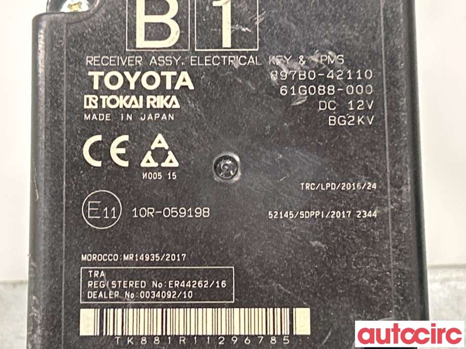 Styreenhet nøkkelfri/keyless til Toyota RAV4 2019-->> (Type V)  (TOYOTA|897B042110)