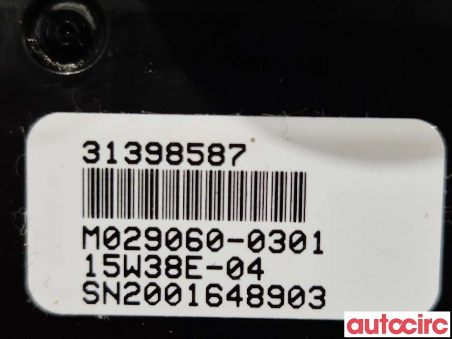 Varmeapparat betjening til Volvo V60/V60 CC 2013-2018 (Type I, Fase 2)  (VOLVO|31443425||31398587)