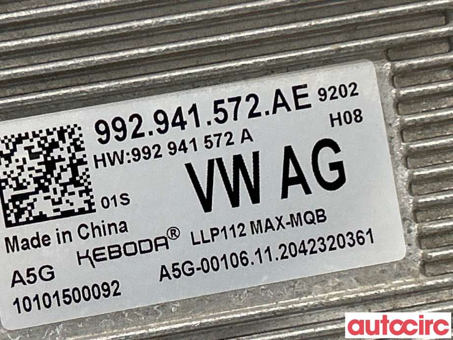 Styreenhet xenon/ballast til VW ID.4 2020-->>  (VOLKSWAGEN|992941572AE)