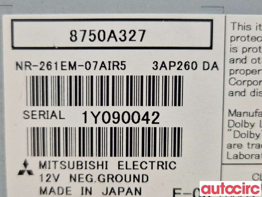 Instrument kjørecomputer til Mitsubishi ASX 2010-2019 (MITSUBISHI|8750A327|)