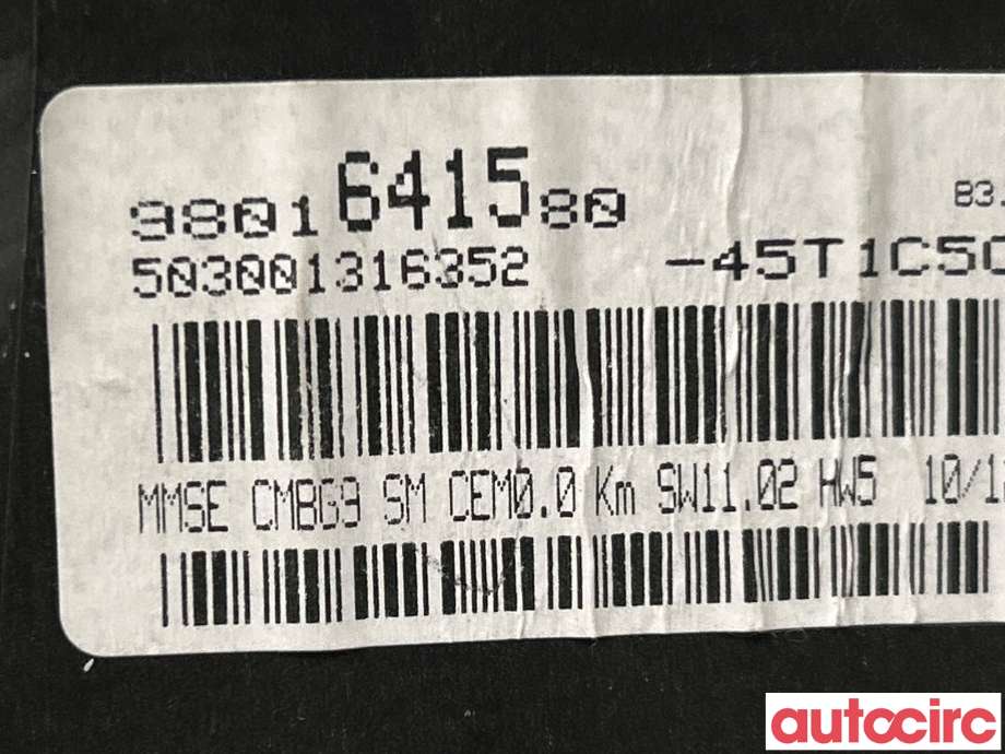Instrumentpanel til Peugeot Partner 2008-2015 (Type II, Fase 1)  (PEUGEOT|9801641580)