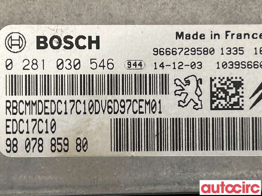Styreenhet motor til Peugeot Partner 2008-2015 (Type II, Fase 1)  (PEUGEOT|1606873880)