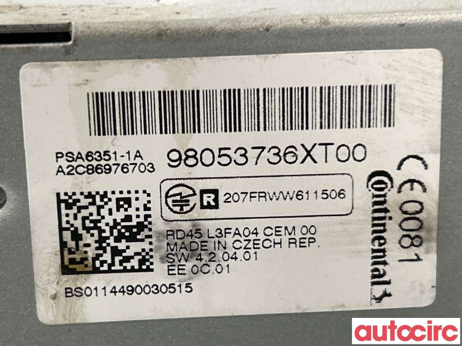 Bilstereo til Peugeot Partner 2008-2015 (Type II, Fase 1)  (PEUGEOT|1612888580)